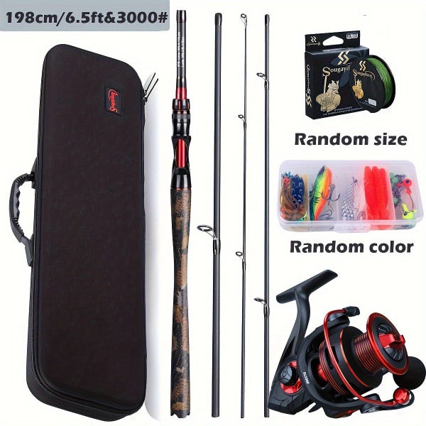 NNETM Fishing Rod Reel Combo Carbon Fiber Carousel 3