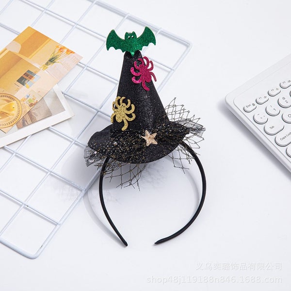 Halloween Black Bat Spider Headband Carousel 1
