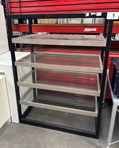 22574 - Black Glass Display Shelving Unit - Used Carousel 1