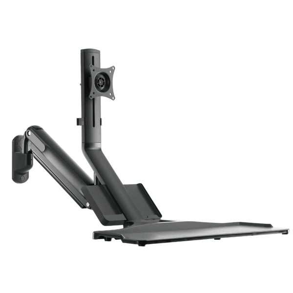 Brateck WWS05-01-P01 17"-32" Wall Mount Single Monitor Gas Spring Sit-Stand Carousel 2