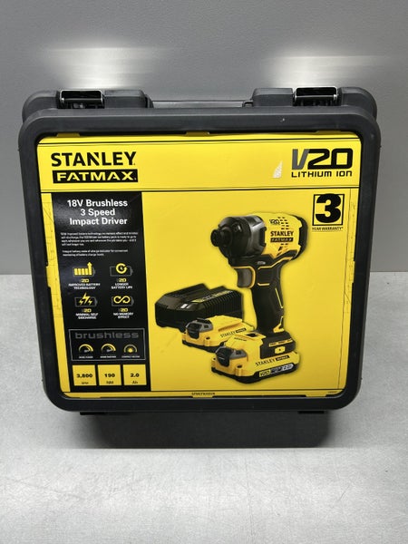 NEW Stanley Fatmax V20 18V Impact Driver Kit – 3 Speed + 2Ah Battery Carousel 2