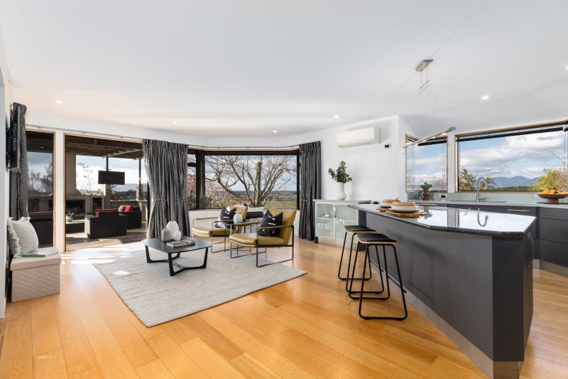 Elevated view home with super large shed64628262995074114