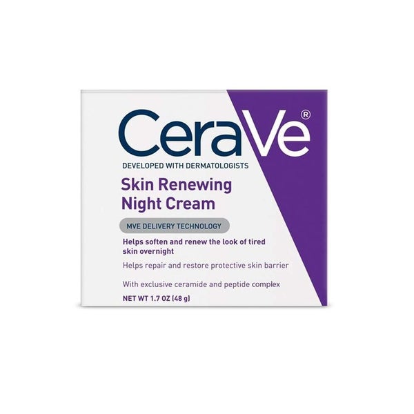 2x 1.7oz CeraVe Skin Renewing Night Cream, Moisturizing Face Cream with Niaci... Carousel 2