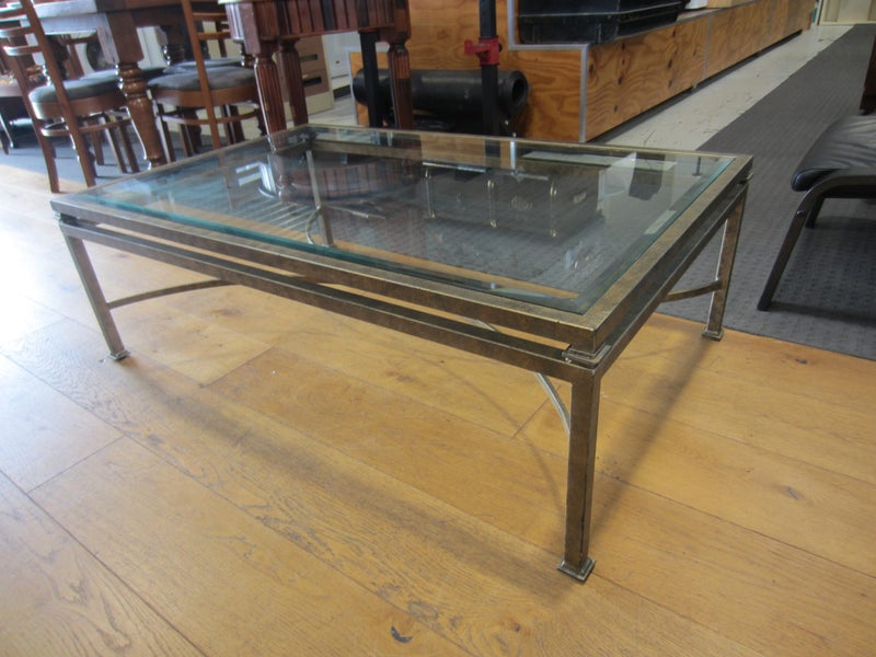 Metal & Glass Coffee Table Carousel 1