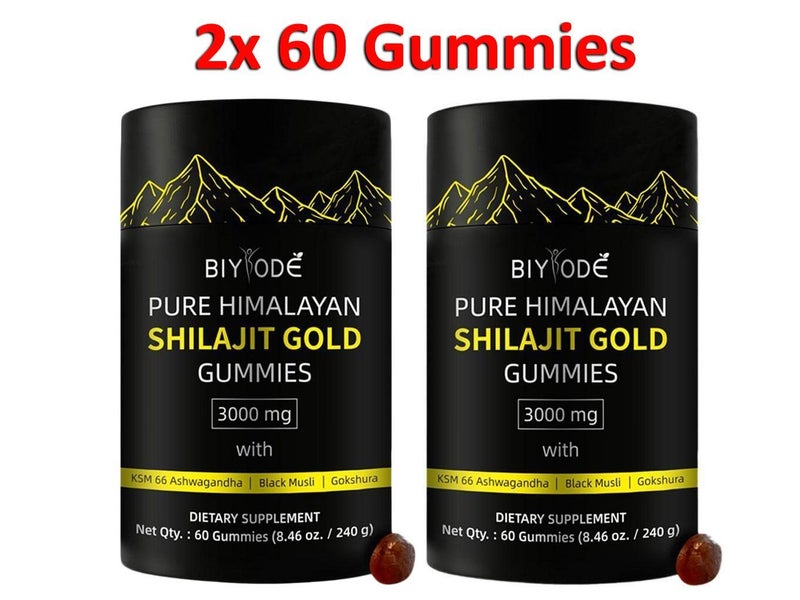 2pcs Pure Himalayan Shilajit GOLD Gummies Supplements Carousel 1