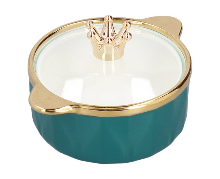 Binaural Bowls Large Capacity Crown Ceramic Bowl with Lid and Phnom Penh Hand Carousel 5