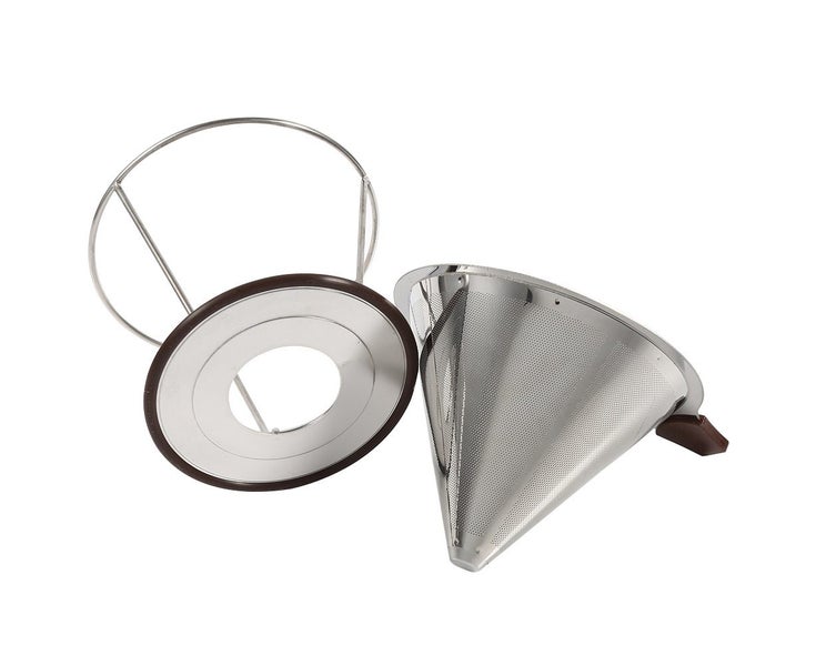 1x Portable 304 Stainless Steel Drip Dripper Double Layer Mesh Coffee Cone Fi Carousel 5