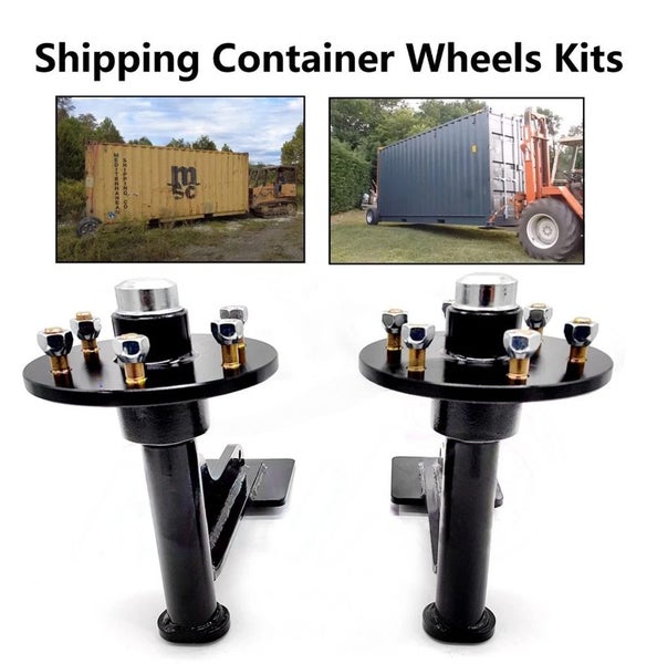 2x Shipping Container Mover Wheels for 20ft and 40ft Shipping Container Carousel 15