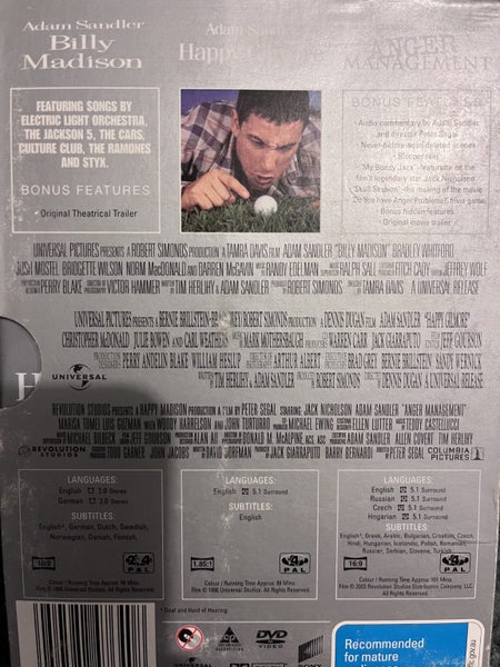 Happy Gilmore / Billy Madison / Anger Management (Triple Pack)64620472215553111