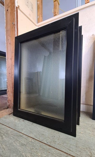 NEW Double Glazed Aluminium Window OPQ 600 x 800 Matte Black Carousel 1