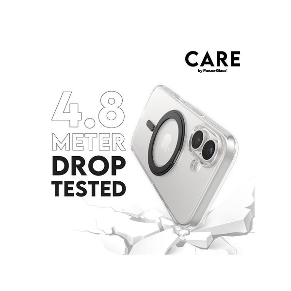 PanzerGlass CARE MagaSafe & KickStand Compatible Case for Apple iPhone 16- Black Carousel 3