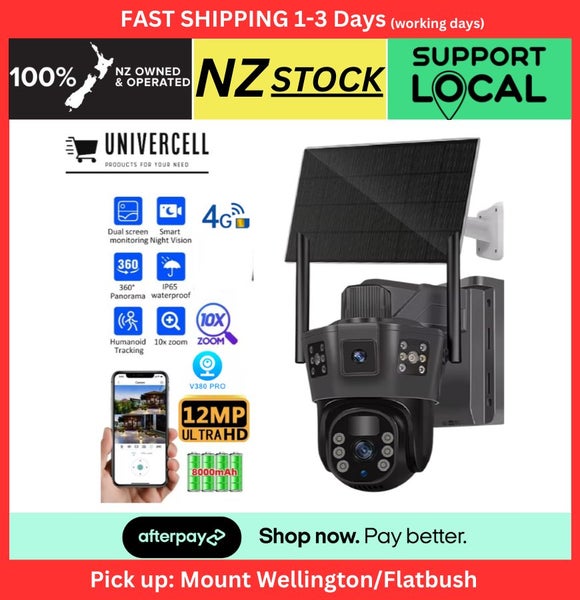New 4G Dual Lens Solar Powered Wireless Outdoor Security CCTV Camera Carousel 1