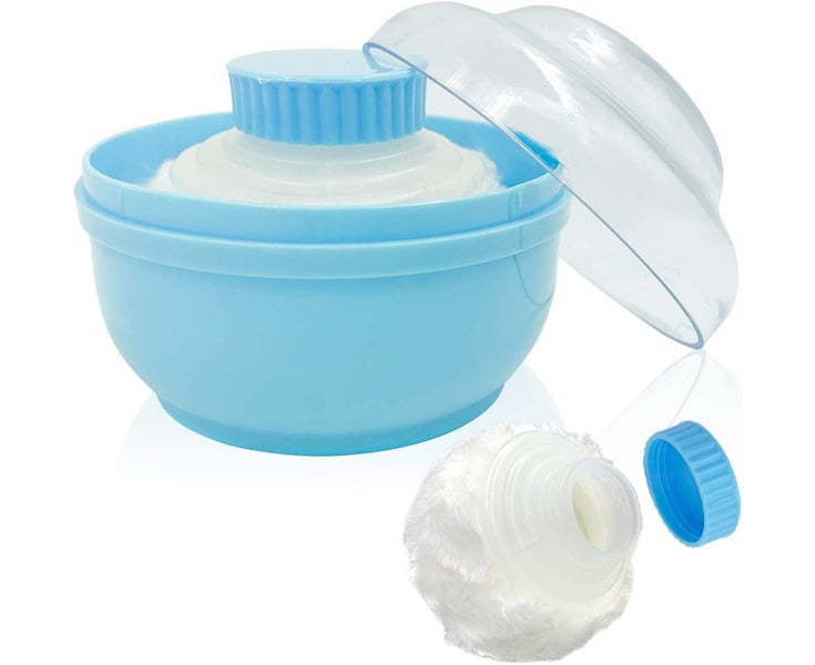 Storage Body Powder Container, Large 3.5" Fluffy Body After-bath(blue) Carousel 1