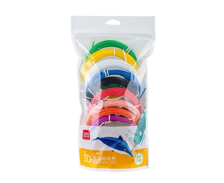 DELI 10 Colours 3D Printing Pen Refills 3D Pen Filament 5 meters Carousel 1