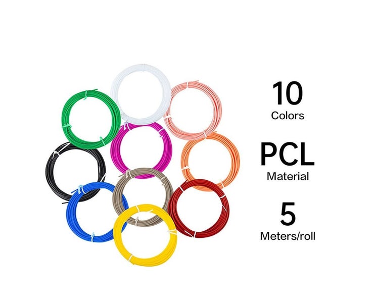 DELI 10 Colours 3D Printing Pen Refills 3D Pen Filament 5 meters Carousel 2