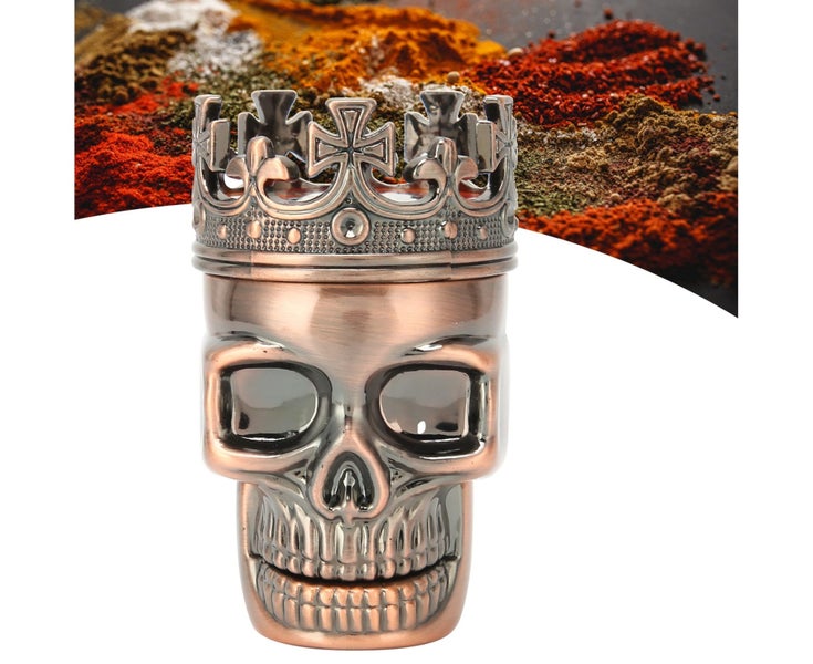 Skull Shaped Herb Grinder Smoke Grinder Manual Spice Mill Crusher Grinding To Carousel 2