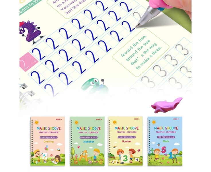 Kids Magic Handwriting Copybook Reused Groove Practice Calligraphy Carousel 1