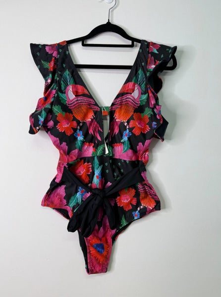 Pink/Red Parrot One Piece Swimsuit/Togs Size XL BNWT Carousel 1