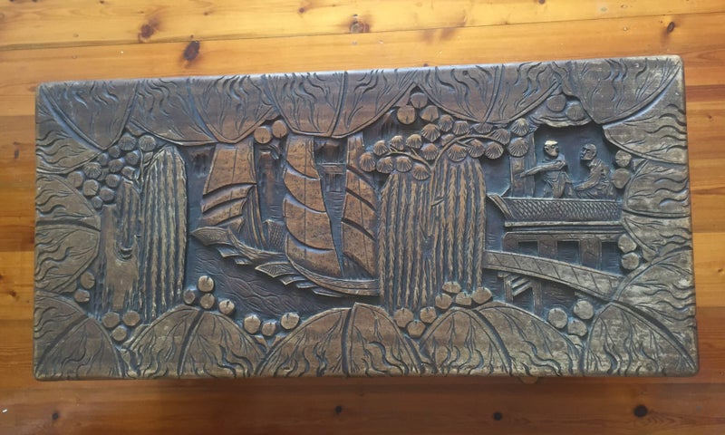 "Plain Sailings" Carved Camphor Chest Carousel 4