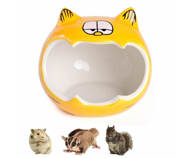 Hollypet Small Animal Ceramic House Summer Cool Hideout-YellowCat Carousel 1