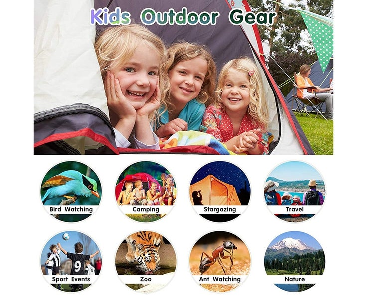Toddler Boys Girls Binoculars High Resolution Kid Binoculars for Bird Watchin Carousel 8
