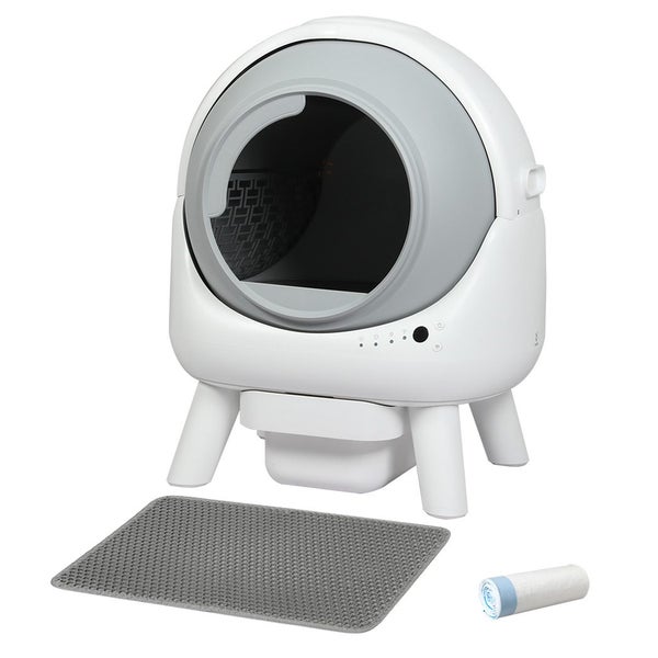 Pawz Cat Litter Box Large Machine Automatic Self Cleaning APP Control White Carousel 1