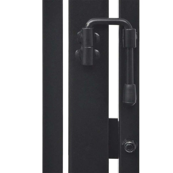 vidaXL Pet Fireplace Fence Steel Black Carousel 6