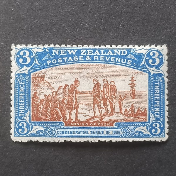 1906 3d Captain Cook Mint (gum crease) Carousel 1