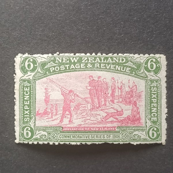 1906 6d Flag Mint (gum crease) Carousel 1