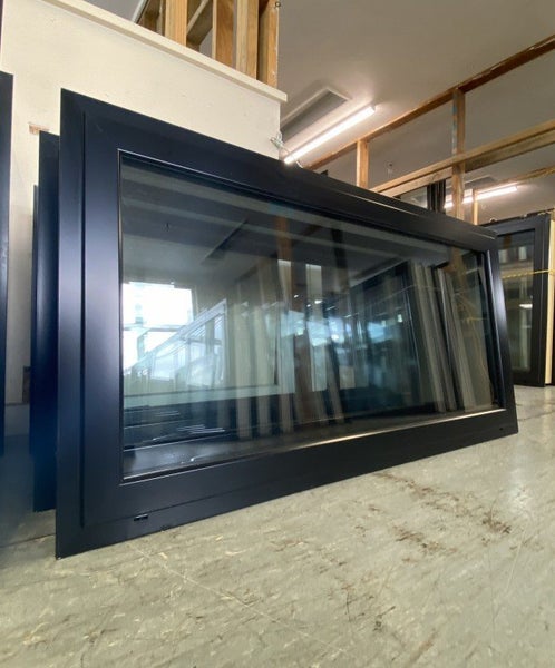 NEW Double Glazed Aluminium Window 1200 x 600 Matte Black Carousel 1