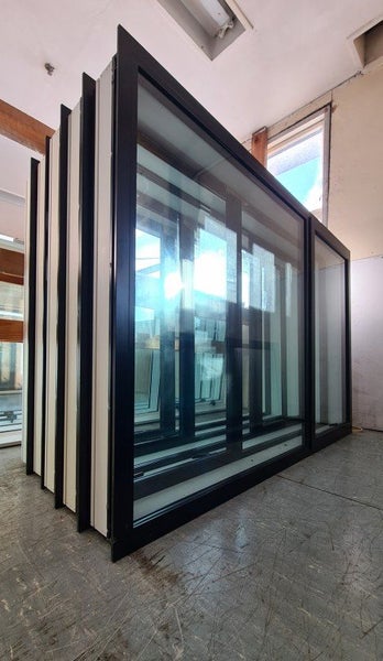 NEW Double Glazed Aluminium Window 1800 x 1200 Matte Black Carousel 1