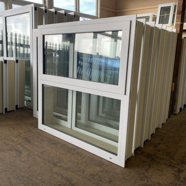 NEW Double Glazed Aluminium Window 900 x 900 Arctic White Carousel 1