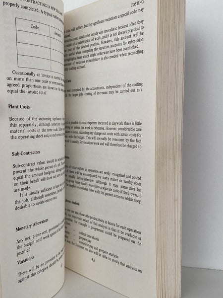 BUILDING CONTRACTING IN NEW ZEALAND: Second Edition by B.H. Merwood 1980 Carousel 11