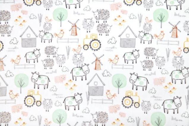Shannon Printed Minky - E-I-E-I-O 2 Digital Cuddle® Seaspray - 1 metre Carousel 2