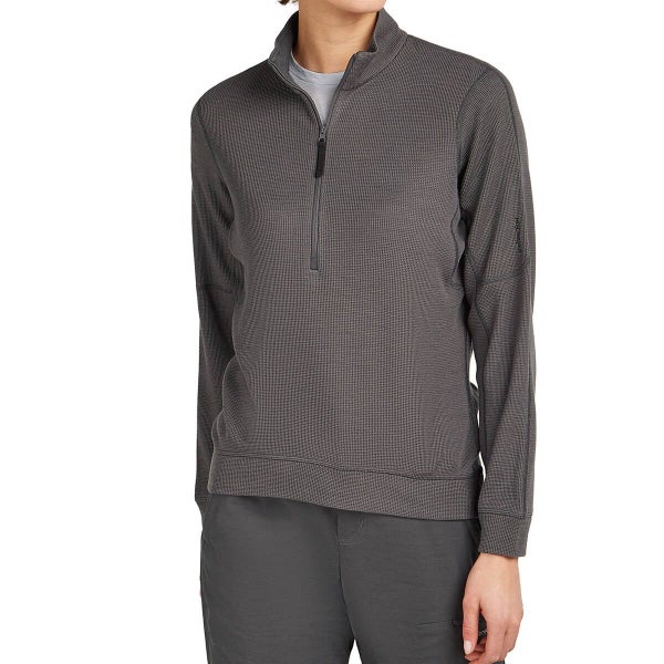 icebreaker Women's Merino Blend 260 Waffle Knit Wander LS Half Zip Carousel 2