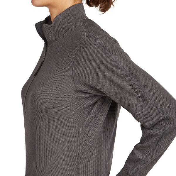 icebreaker Women's Merino Blend 260 Waffle Knit Wander LS Half Zip Carousel 5