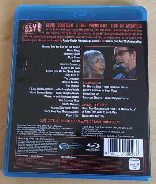 Elvis Costello And The Imposters - Live In Memphis 2005 Blu-Ray Carousel 2