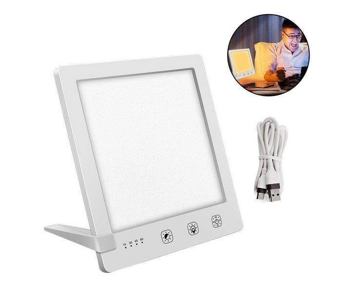 Light Therapy Lamp, Elegant Trim with Tactile Control of cold or Warm Light, Carousel 2