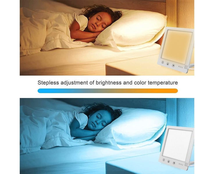 Light Therapy Lamp, Elegant Trim with Tactile Control of cold or Warm Light, Carousel 6