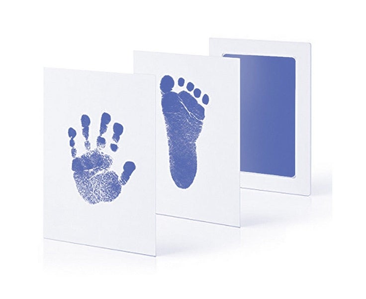 Baby Hand Foot Print Kit Keepsake New born Footprint Handprint -Light Blue Carousel 1