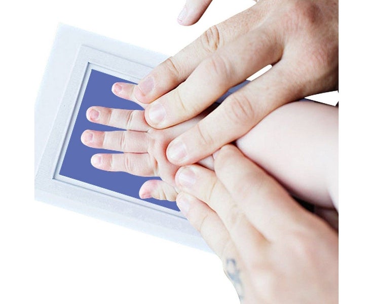 Baby Hand Foot Print Kit Keepsake New born Footprint Handprint -Light Blue Carousel 3