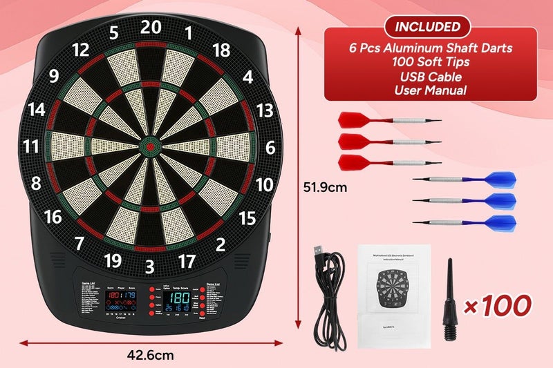 Electronic Dart Board Set Carousel 8