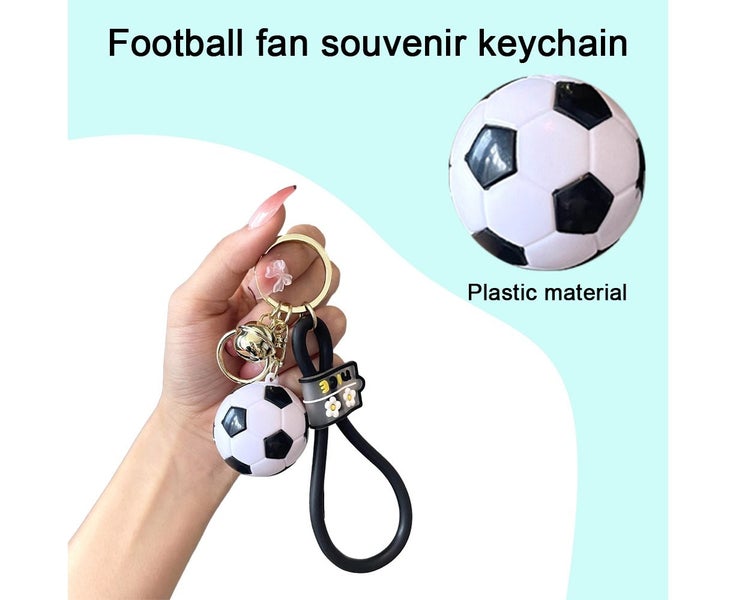 football keychain for boys team sport for kids soccer key ring for men World Carousel 2