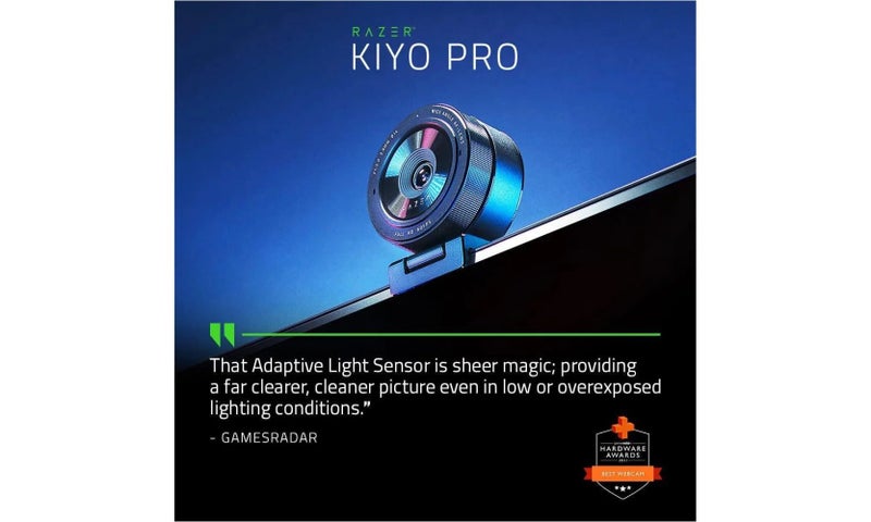 Razer Kiyo Pro Webcam with Adaptive Light Sensor Carousel 6