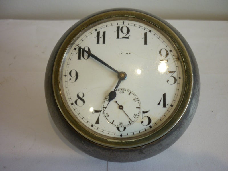 SWISS ANTIQUE SMALL HEAVY CLOCK. TRAVEL/CAR ETC. Carousel 1