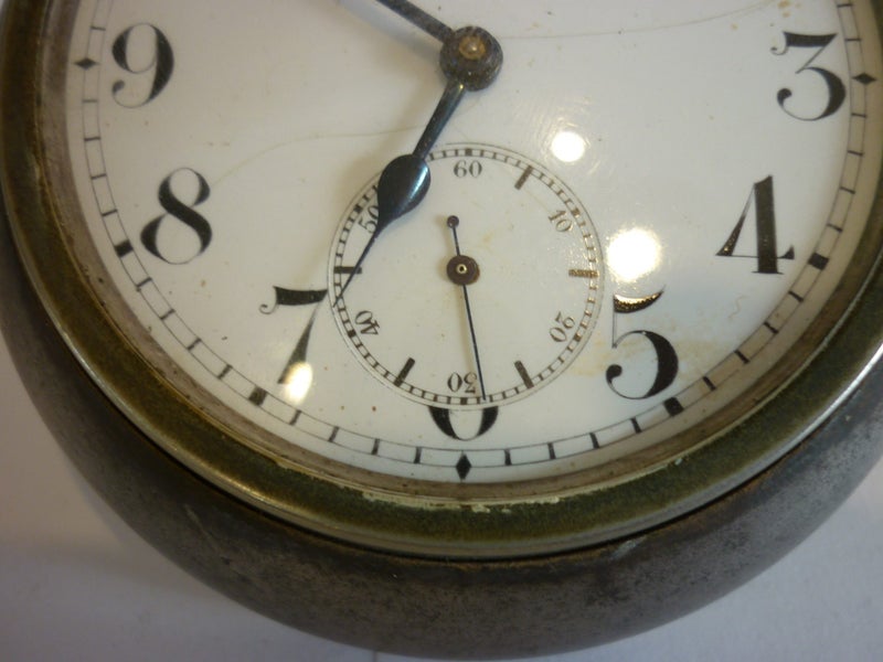 SWISS ANTIQUE SMALL HEAVY CLOCK. TRAVEL/CAR ETC. Carousel 2
