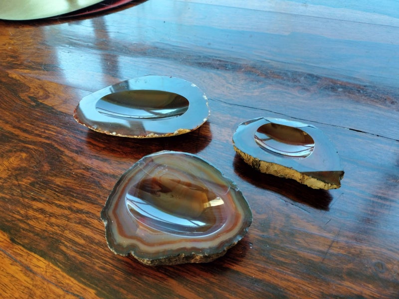 Three Polished Geodes Carousel 1