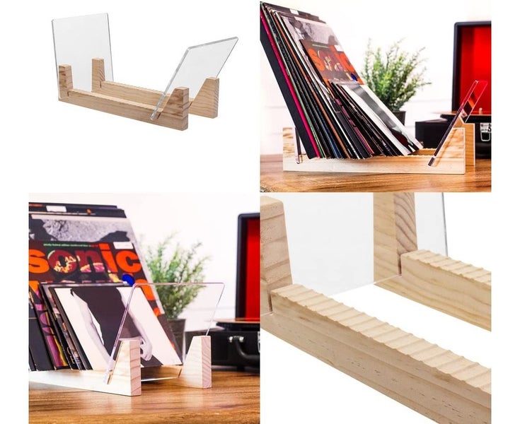 Vinyl Record Storage Rack - Stacks up to 50 Albums, 7-inch or 12-inch LP Reco Carousel 7