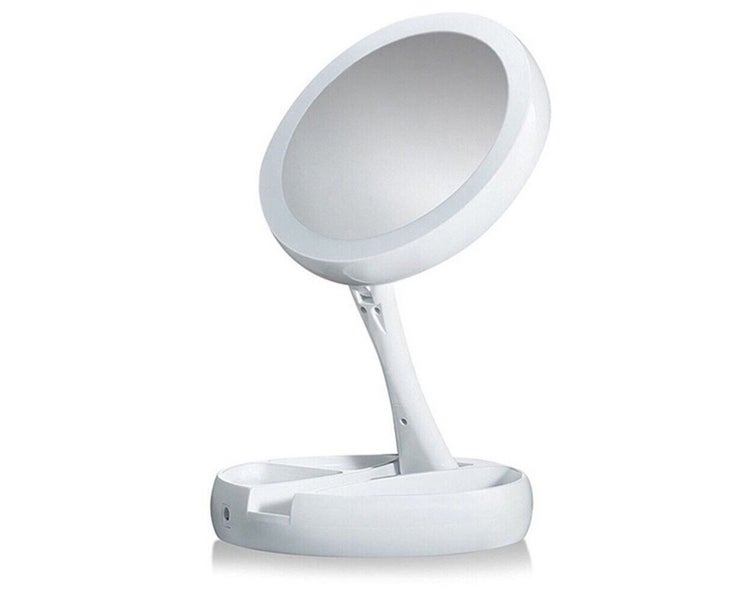 Portable 10x Magnifying USB Makeup Cosmetic Beauty Mirror with LED Light Trav Carousel 1