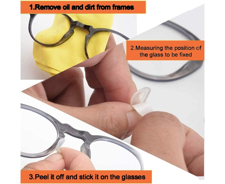 20 Pairs Eyeglass Nose Pads and 4 Eyeglass Retainer Sticky Pads Silicone Glas Carousel 5